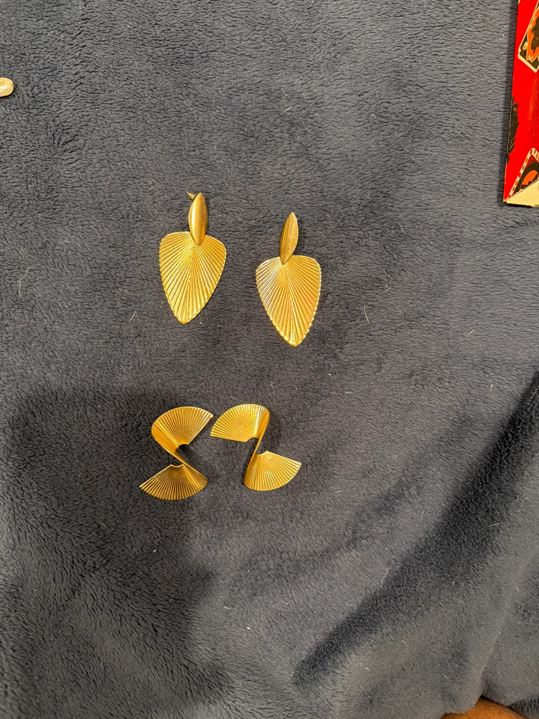 Gold Tone Statement Earrings