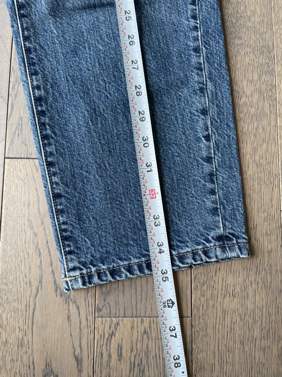 Uniqlo Jeans Women's Size M Blue Denim High Rise Straight Leg - photo 2