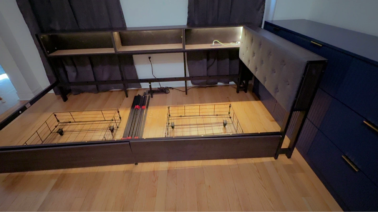 Twin Upholstered Headboard Bed Frame
