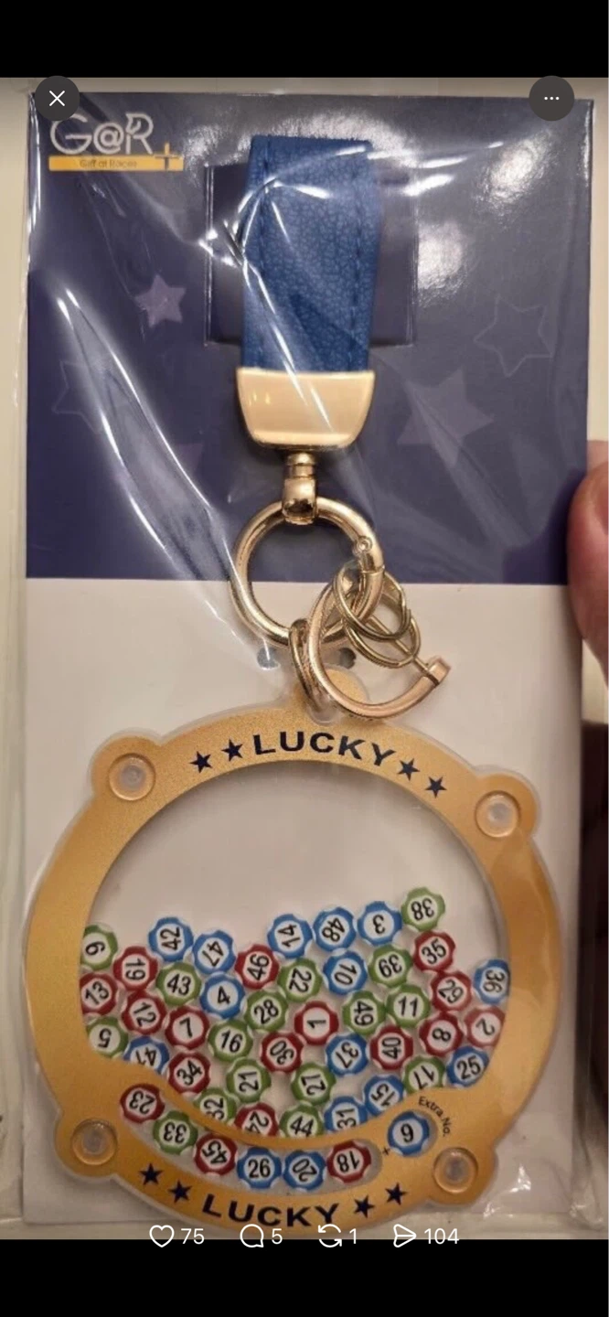 GOR Lucky Keychain with Lottery Balls