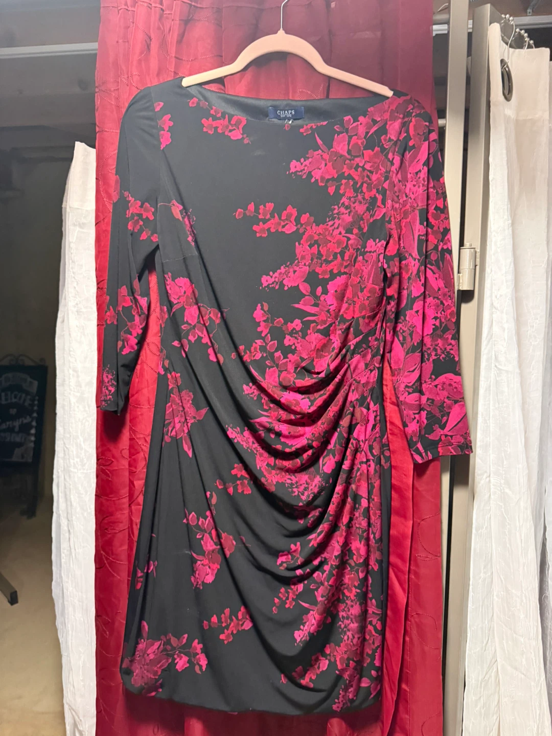 Chaps Women's Floral Ruched Dress - photo 2