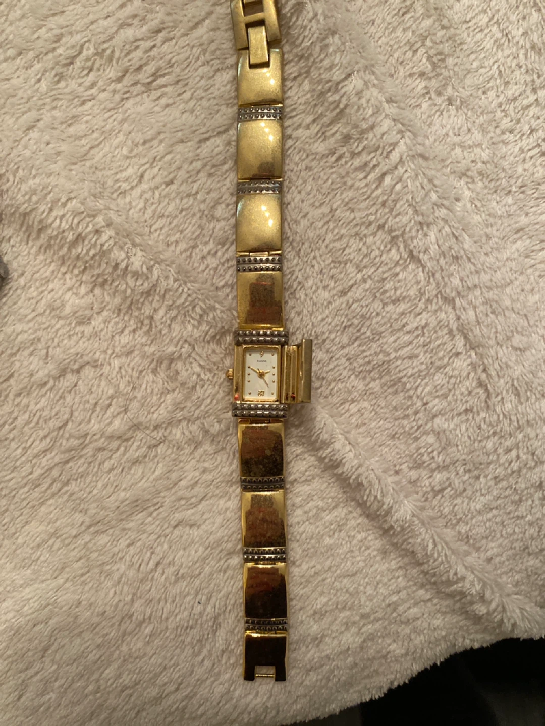 Women's Gold Tone Watch with Square Face