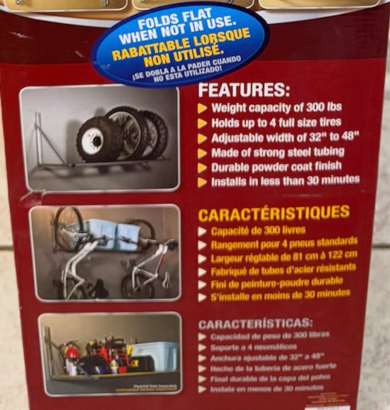 Tire Storage Rack Folding - photo 2