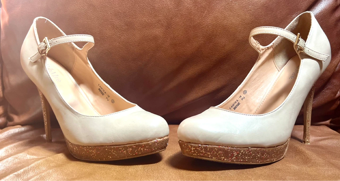 Beige Bella Marie Heels