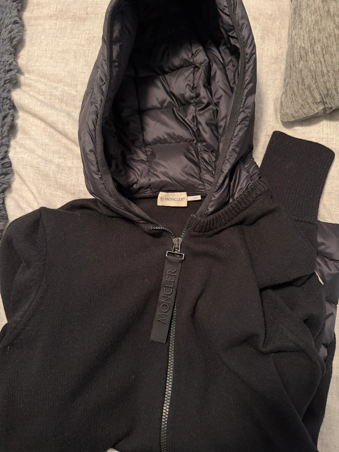 Moncler Black Hooded Zip-Up Sweater - photo 4