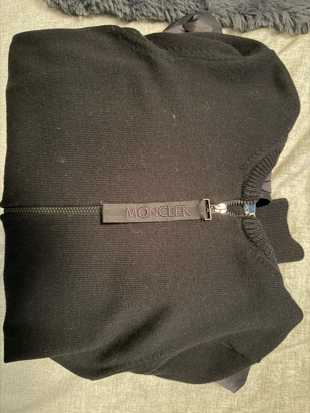 Moncler Black Hooded Zip-Up Sweater - photo 3