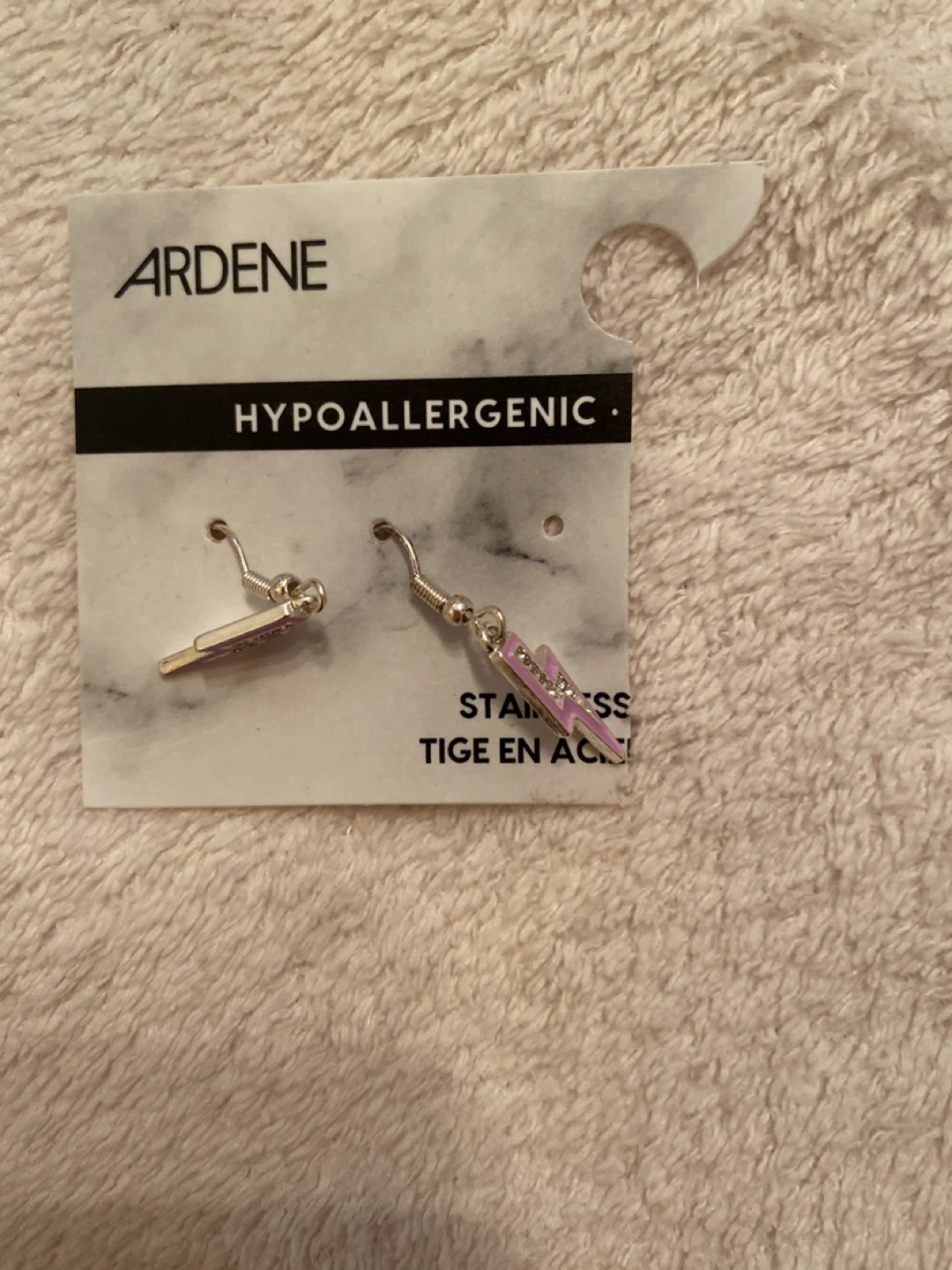 Ardene Hypoallergenic Lightning Bolt Earrings
