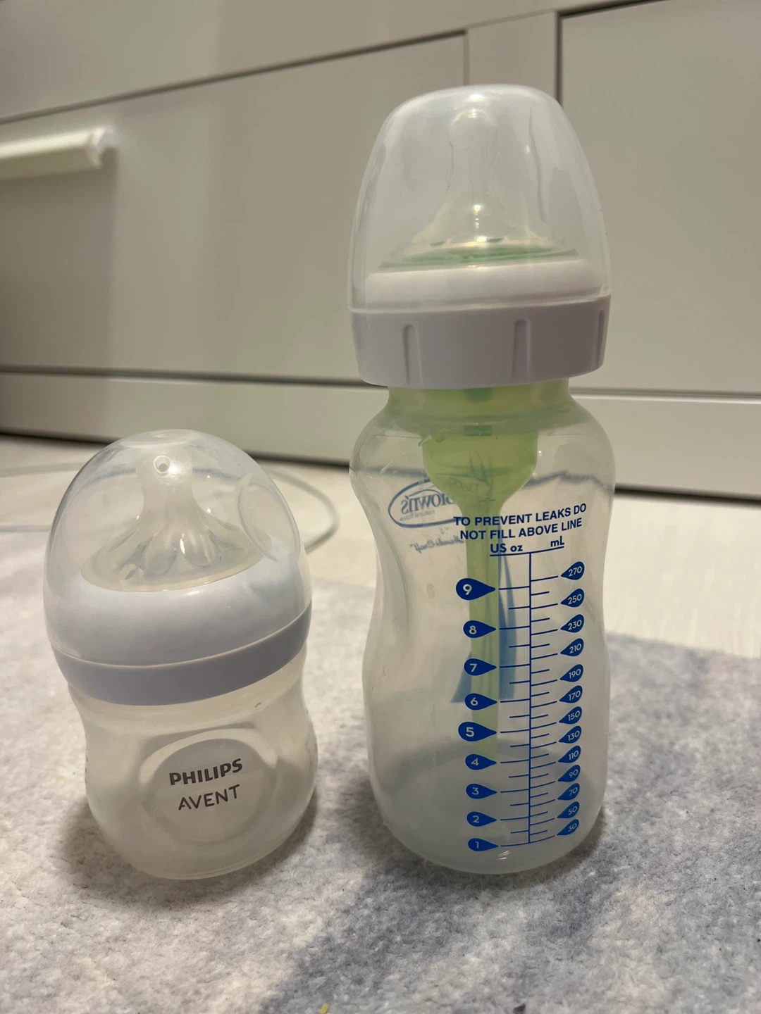 Bunch of baby bottles - hardly used