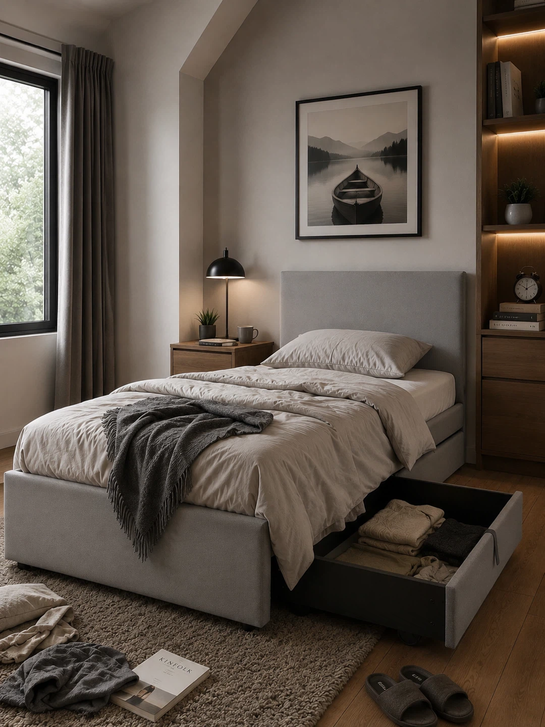 Ikea Twin bed frame +2 drawer +FREE delivery