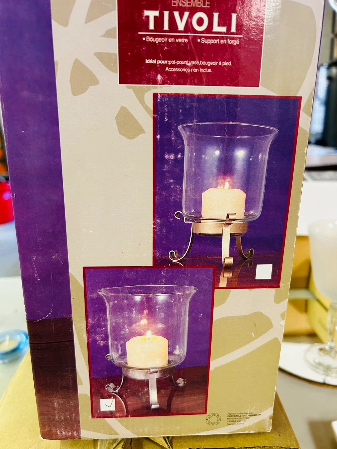 TIVOLI Glass Candle Holder with Metal Stand - photo 2
