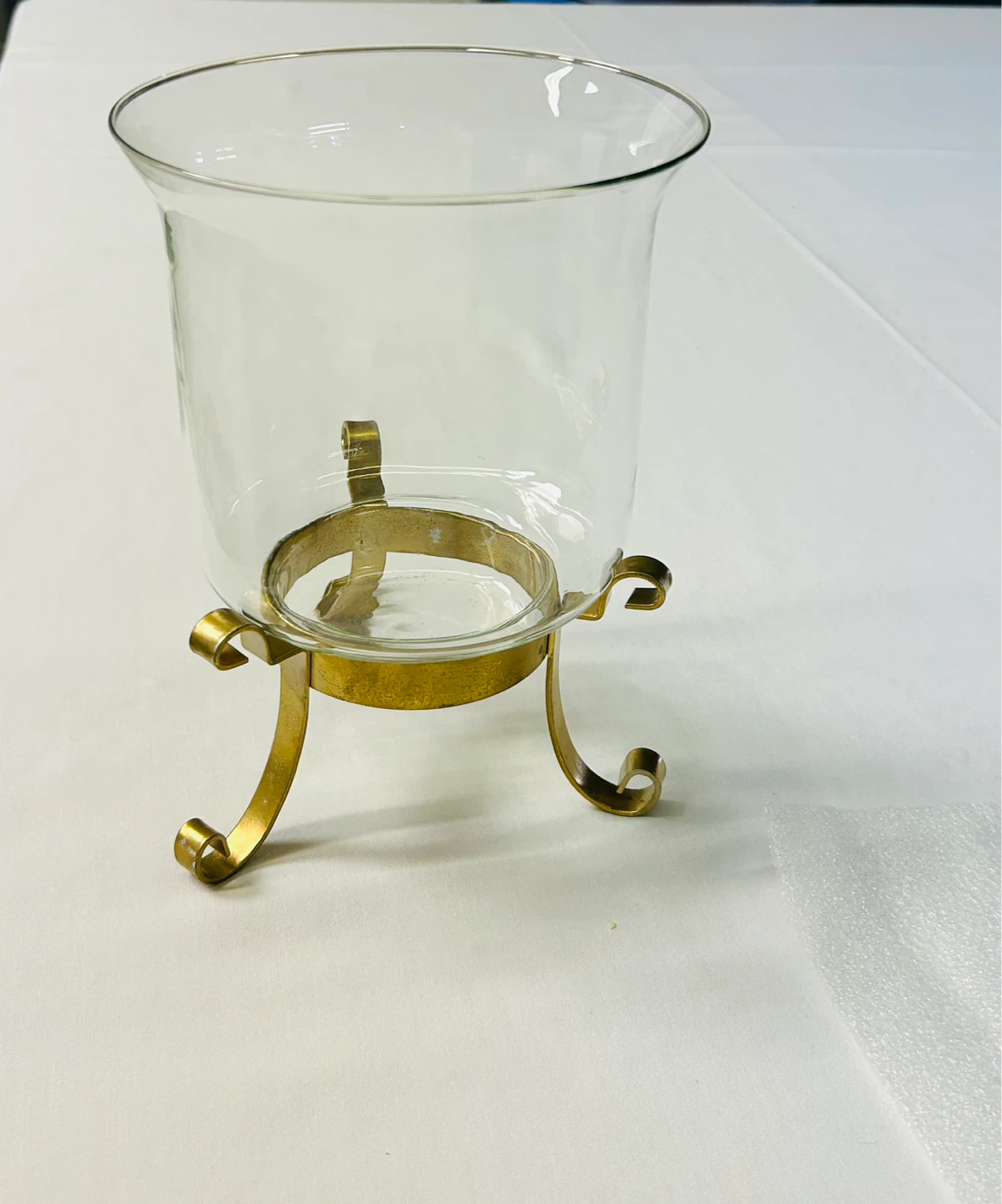 TIVOLI Glass Candle Holder with Metal Stand