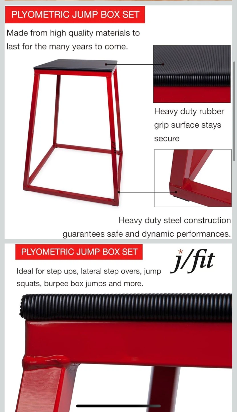j/fit Plyometric Jump Box (Red/Black) - photo 3