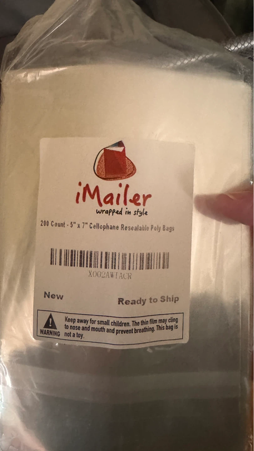 iMailer 5" x 7" Cellophane Resealable Poly Bags