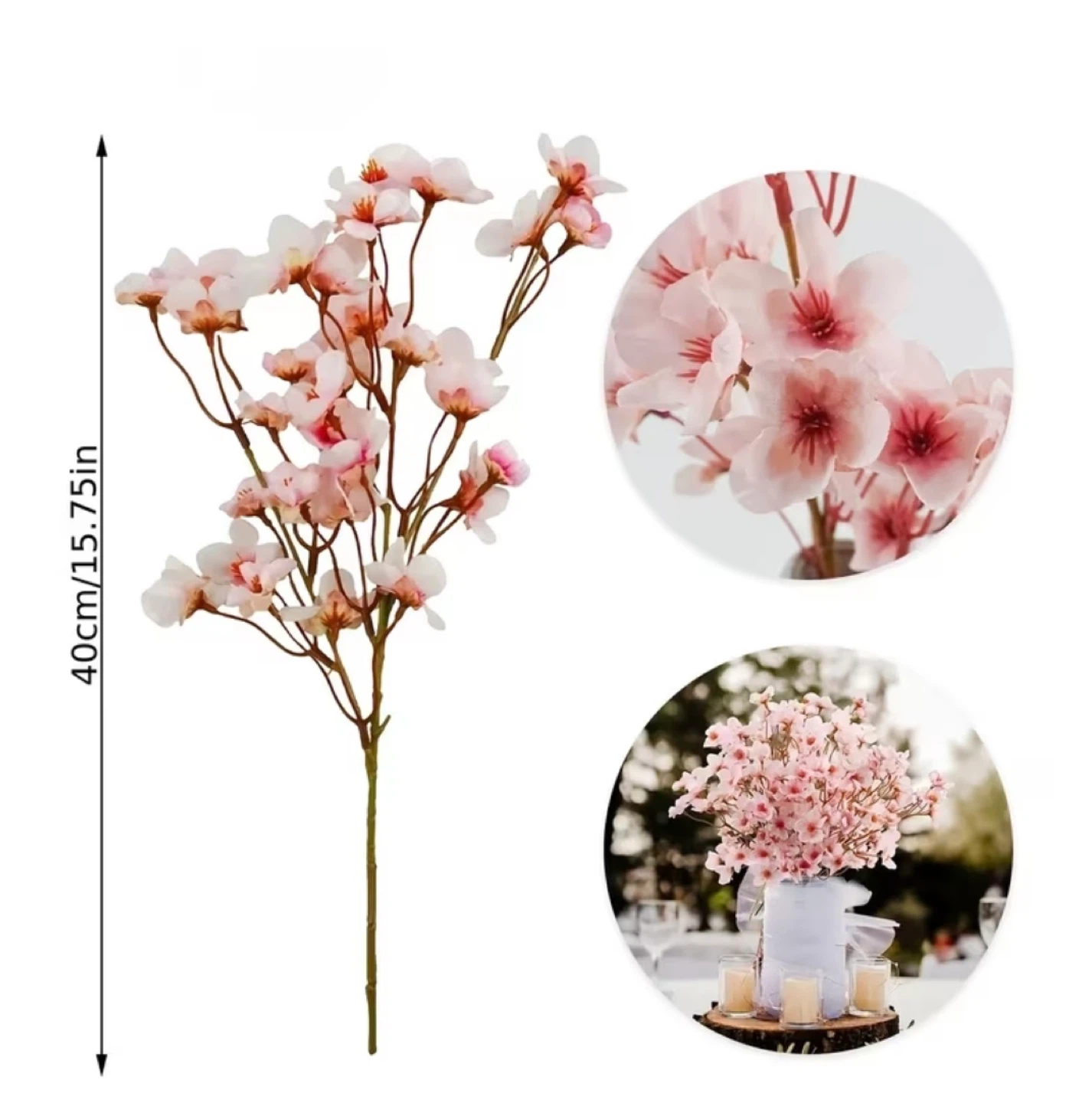 Artificial Cherry Blossoms Branch - photo 4