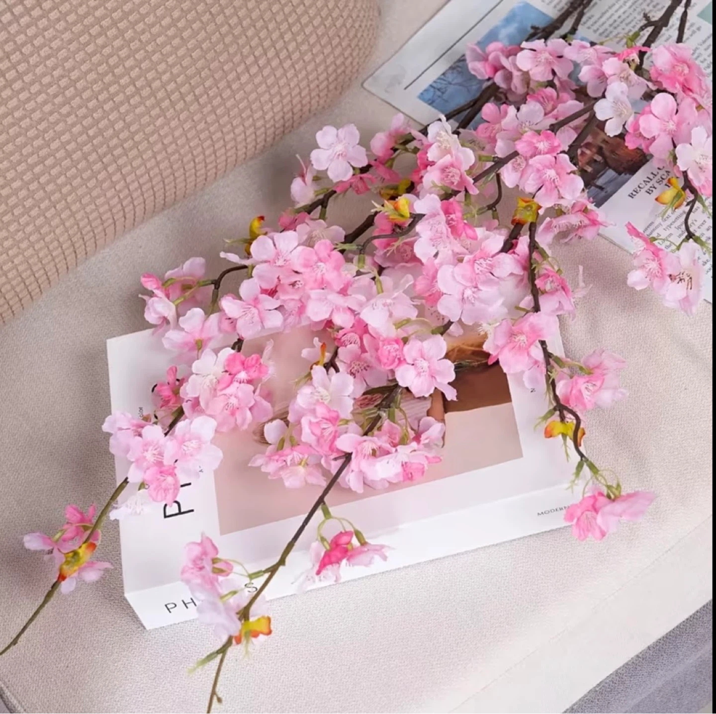 Artificial Cherry Blossoms Branch - photo 5