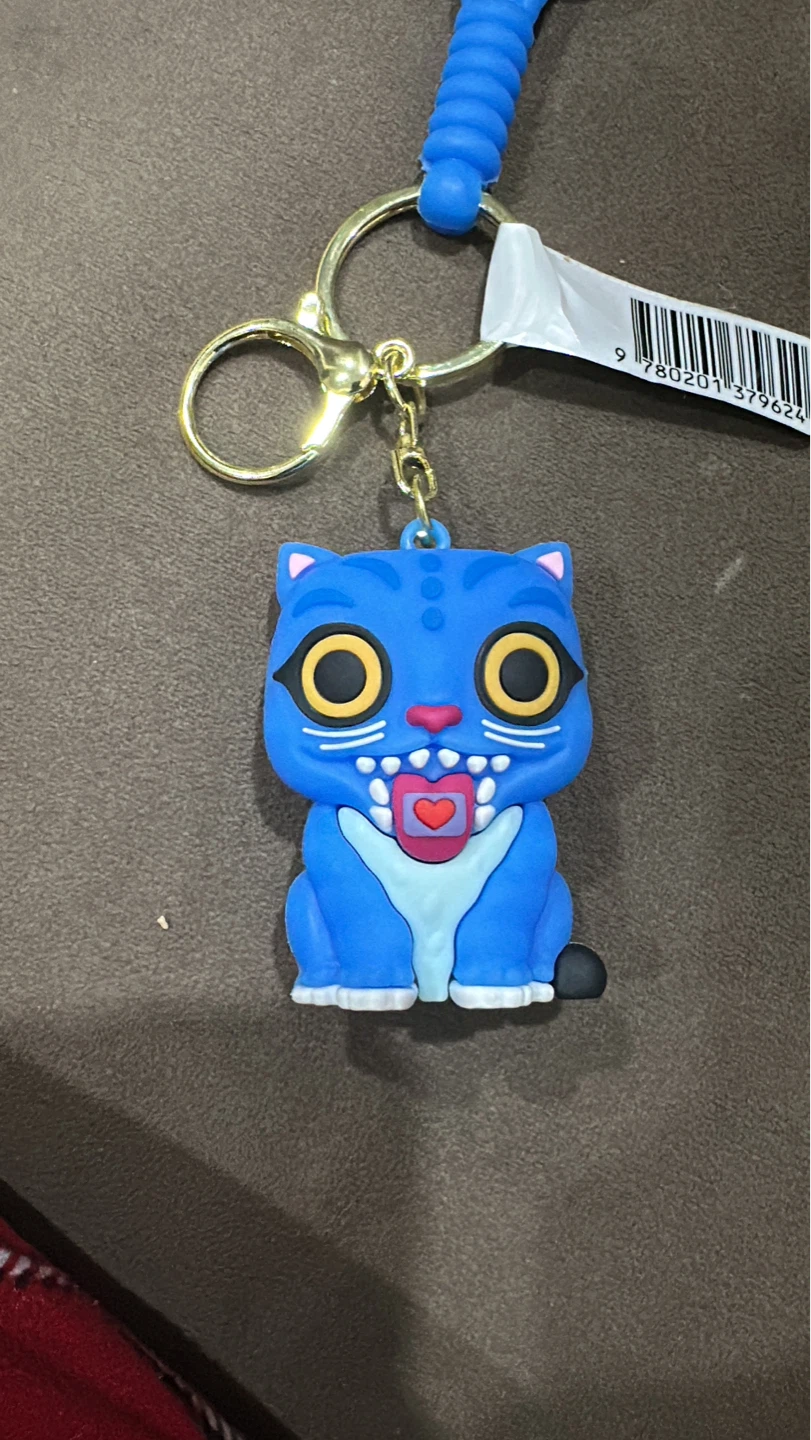 Blue Avatar-inspired Cat Keychain