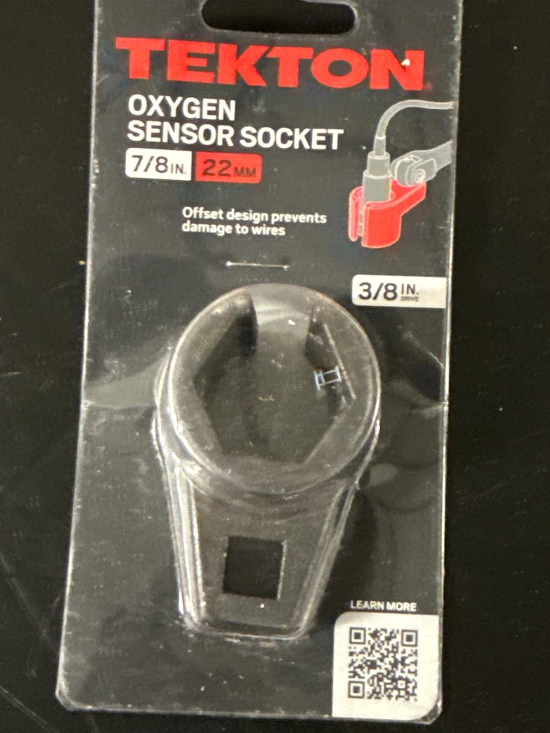 TEKTON Oxygen Sensor Socket 7/8 In. 22mm 3/8 In. Drive