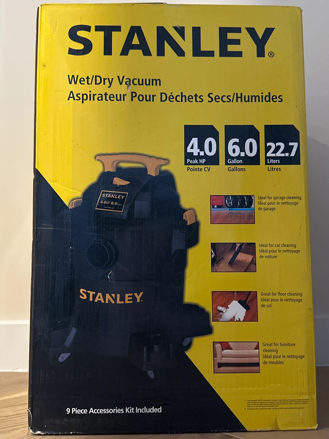 Stanley Wet/Dry Vacuum 6 Gallon 4.0 Peak HP