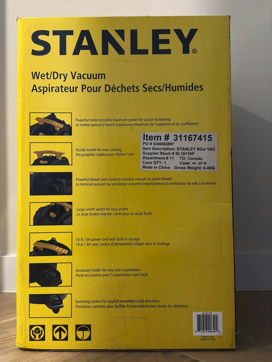 Stanley Wet/Dry Vacuum 6 Gallon 4.0 Peak HP - photo 2