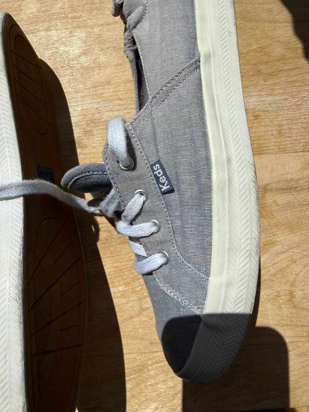 Keds Women's light blue denim Canvas Sneakers Size 8 - photo 4
