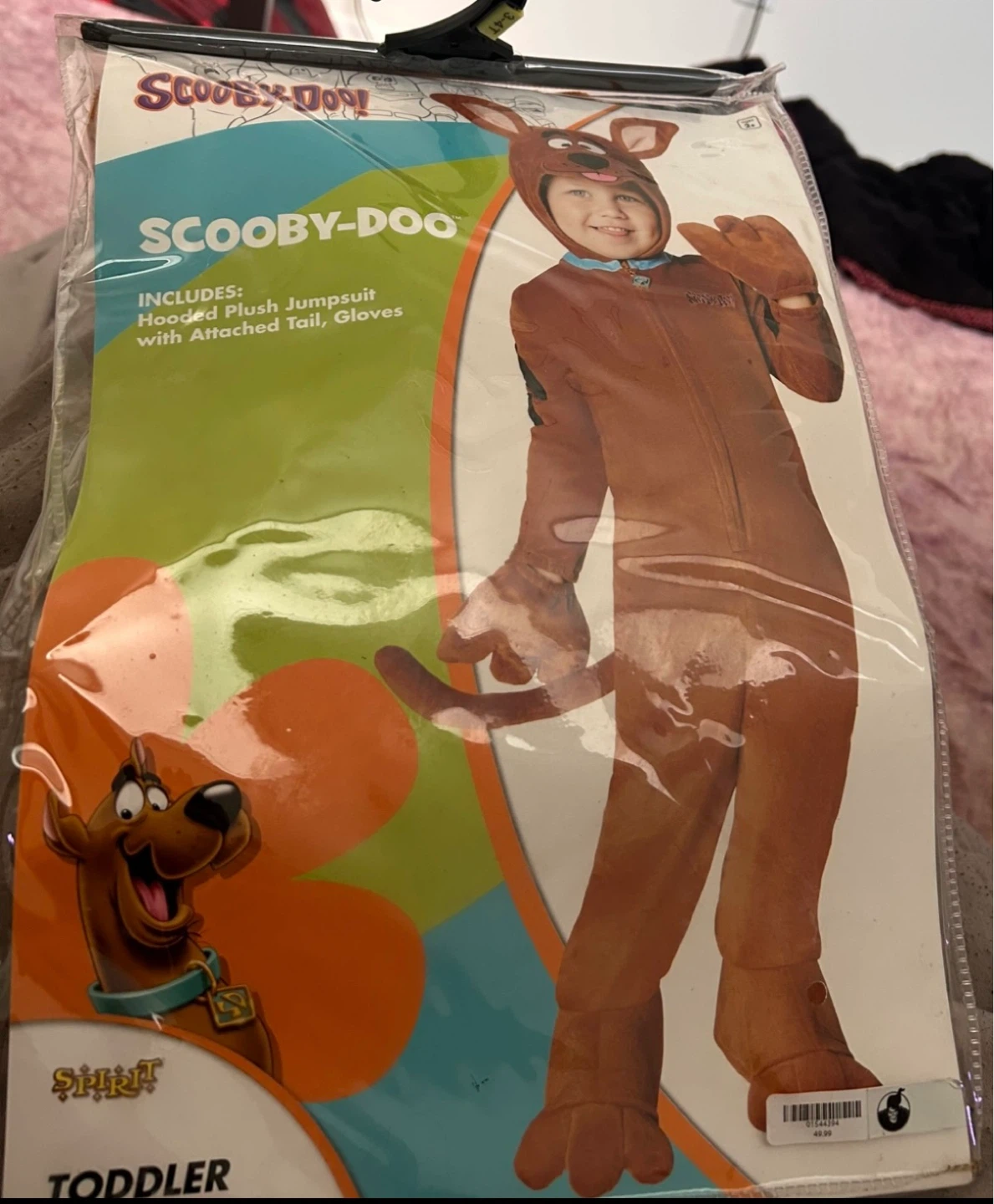 Scooby-Doo Toddler Costume - Hooded Plush Jumpsuit with Gloves