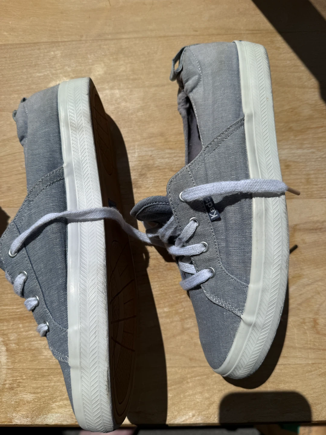 Keds Women's light blue denim Canvas Sneakers Size 8 - photo 3