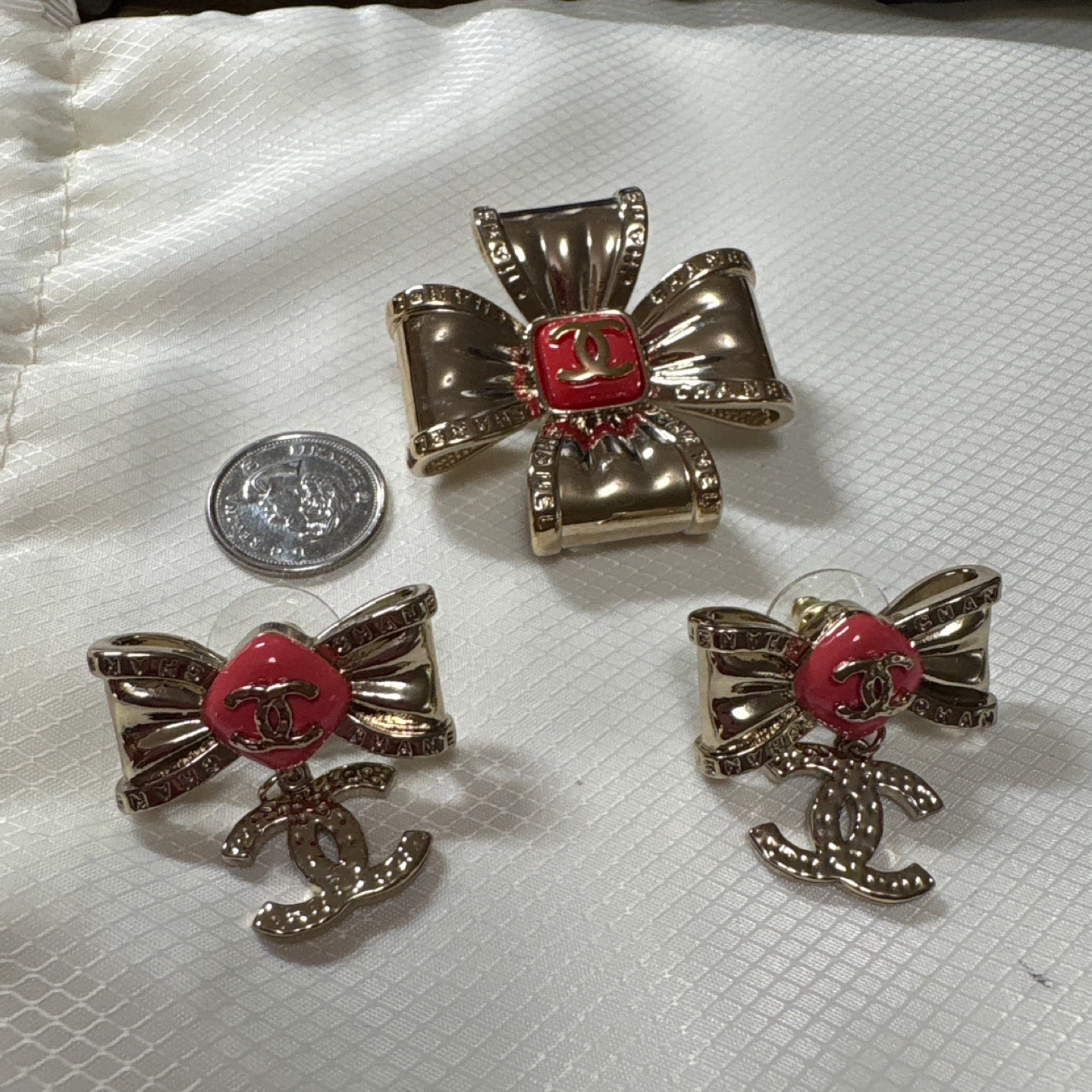 Chanel Brooch and Earrings Set
