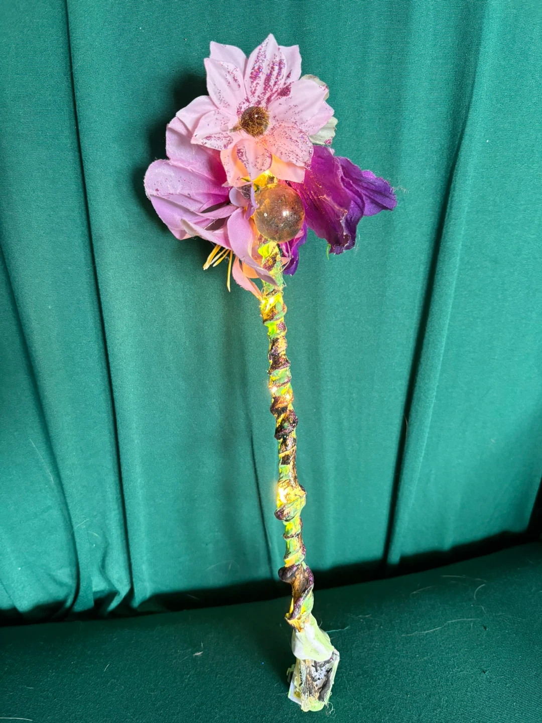 Fairy Wand with Flowers and Lights - photo 4