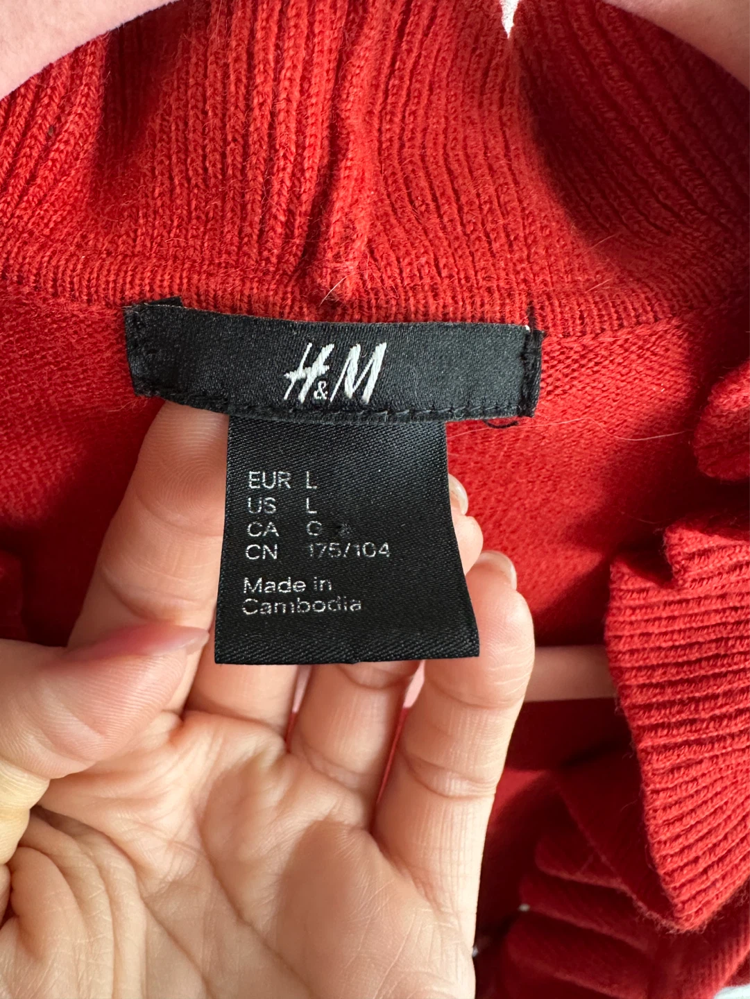 Red orange brick H&M Ruffle Cardigan Size L - photo 3