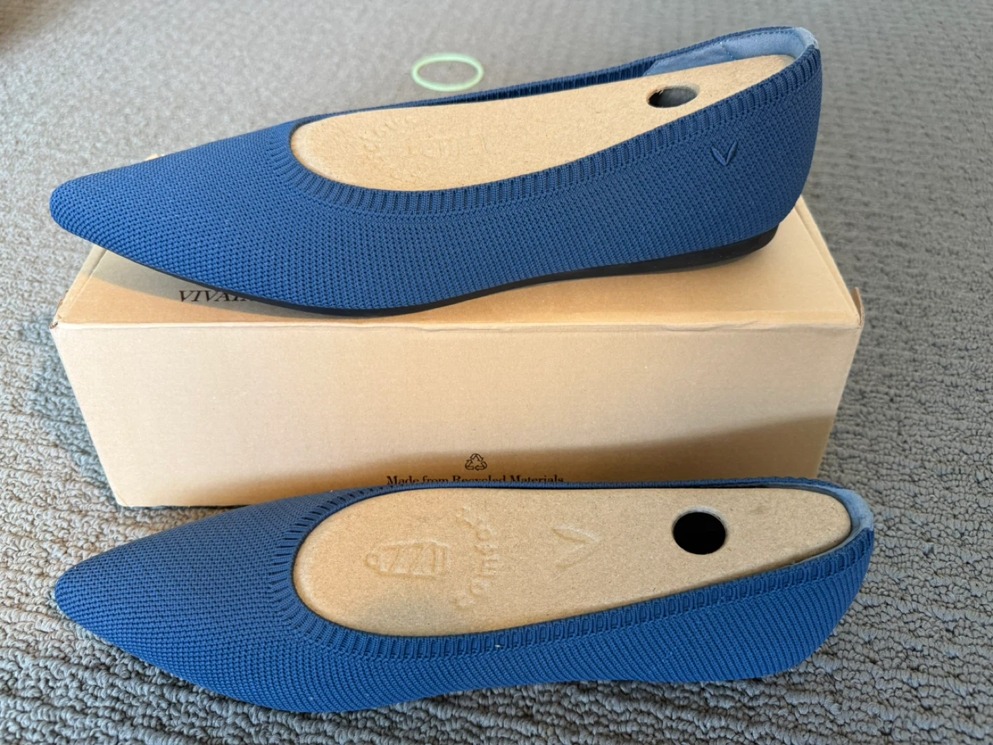 VIVAIA Women's Blue Knit Pointed-Toe Flats - Size EUR 43 - photo 2