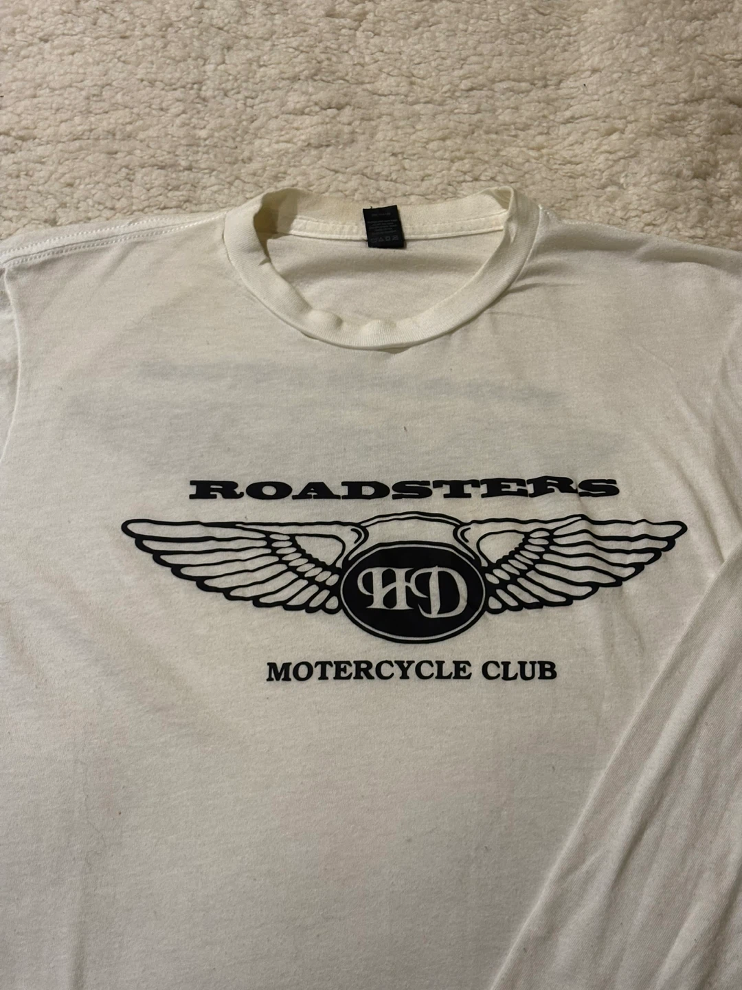 Motorcycle Club Long Sleeve T-Shirt White - Medium - photo 2