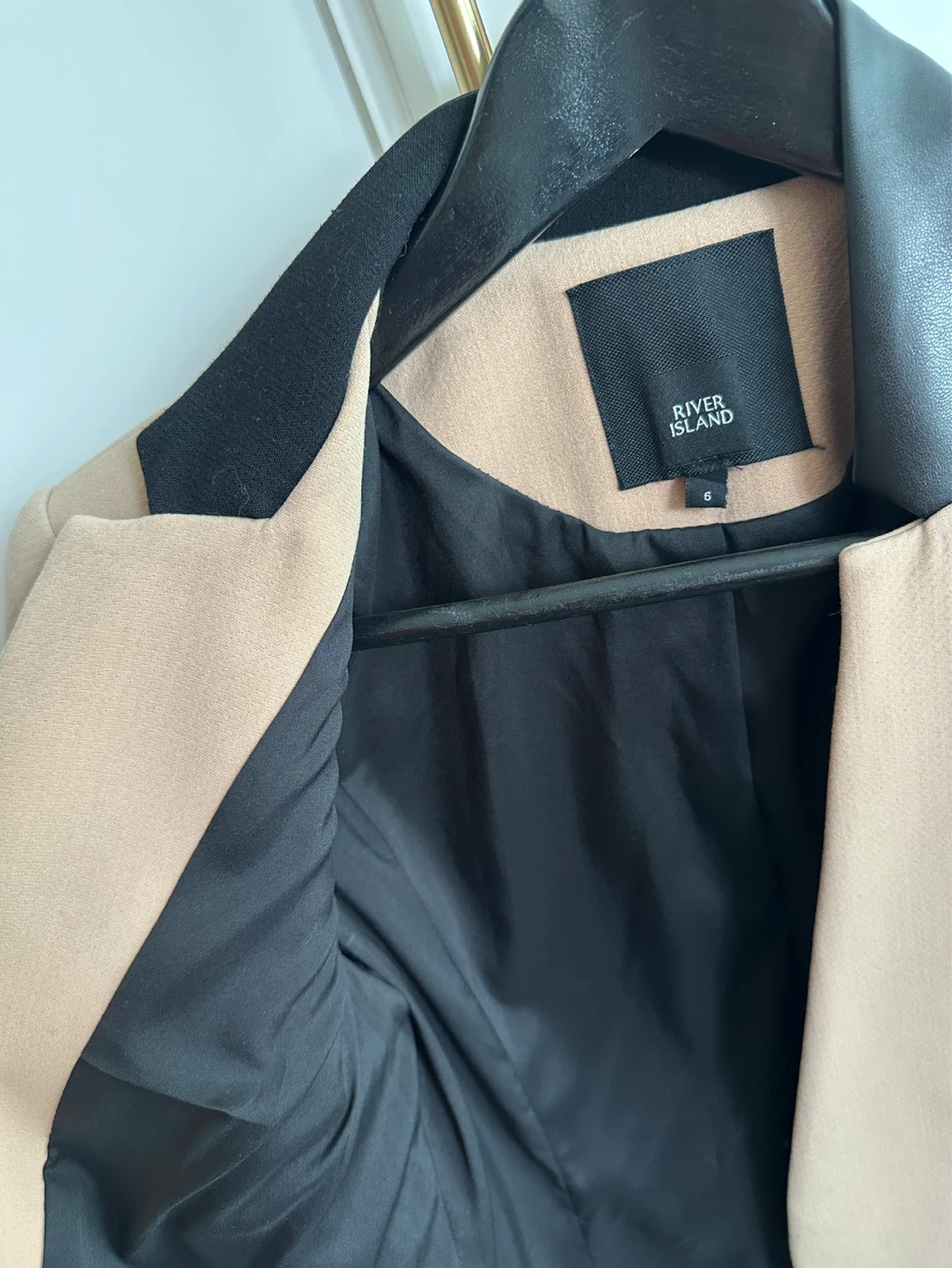 River Island Women's Tan & Black Blazer Size UK6 - photo 4