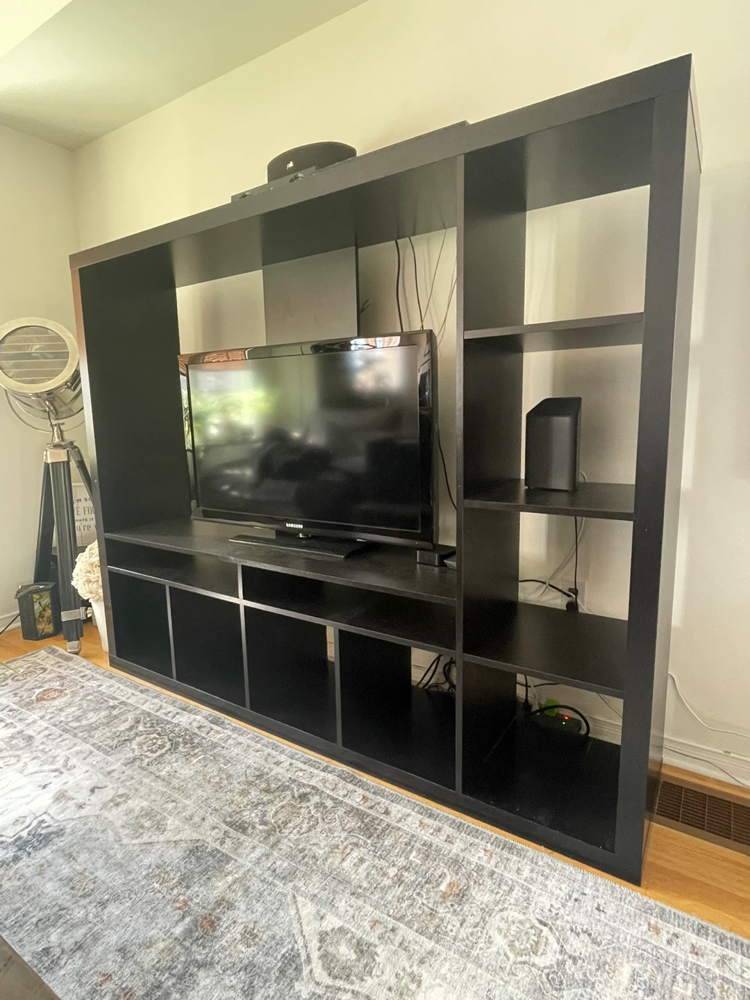Black Entertainment Unit / Shelf System - photo 2