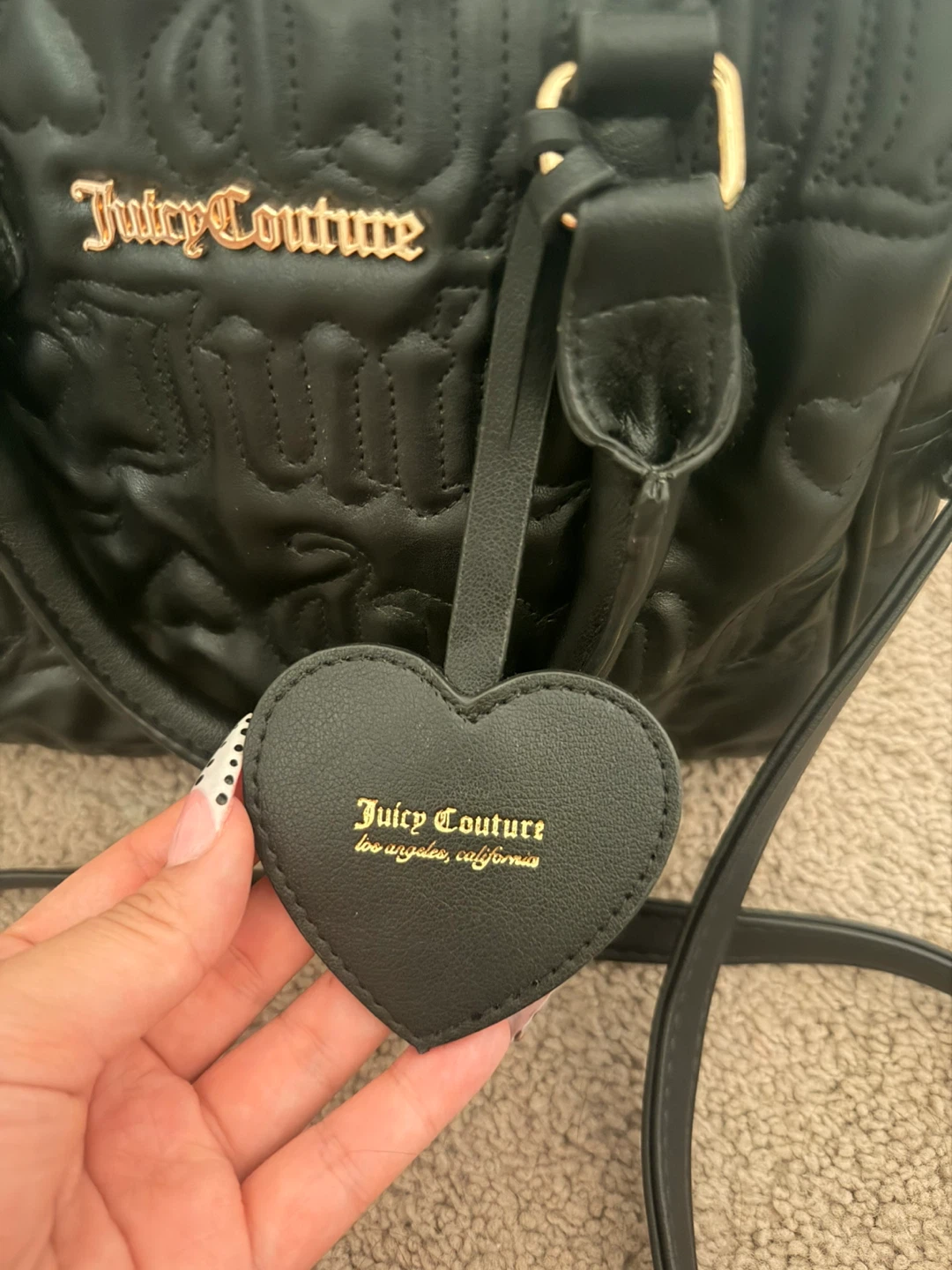 Juicy Couture Black Quilted Satchel Handbag - photo 4