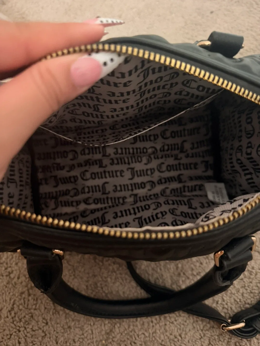 Juicy Couture Black Quilted Satchel Handbag - photo 3
