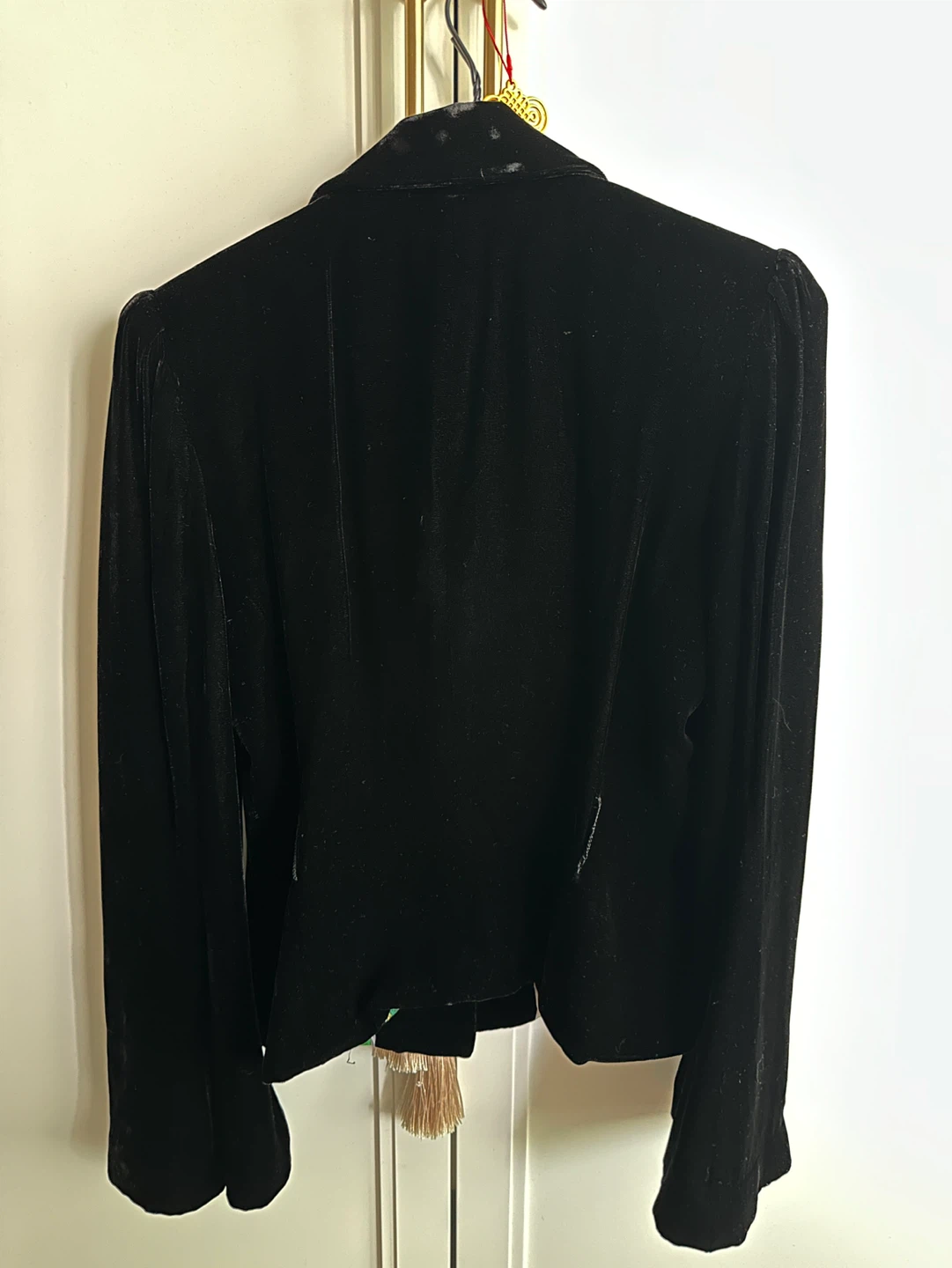 Vintage Till The End Black Velvet Blazer - Size S - photo 3