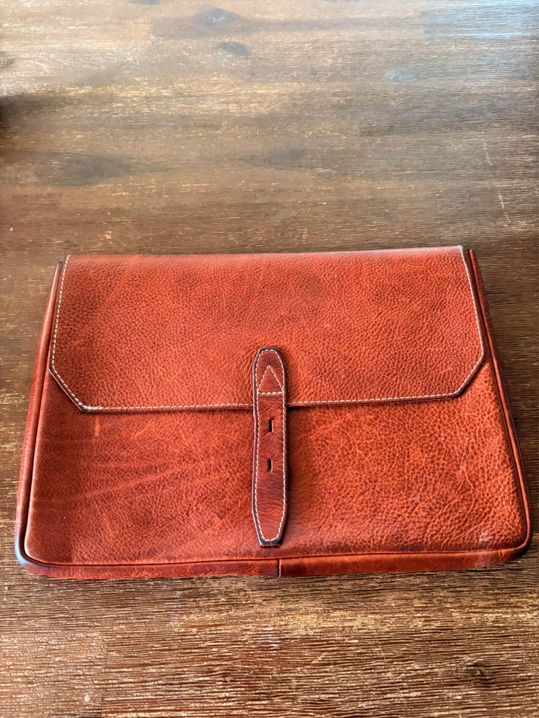 Frank & Oak Leather laptop carrying case