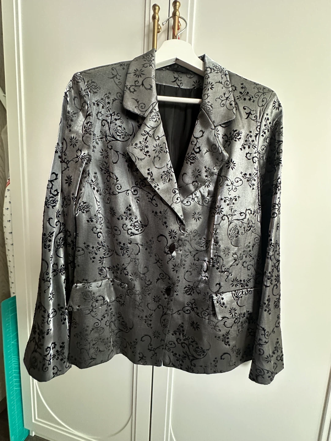 Vintage custom made Women's patterned blazer