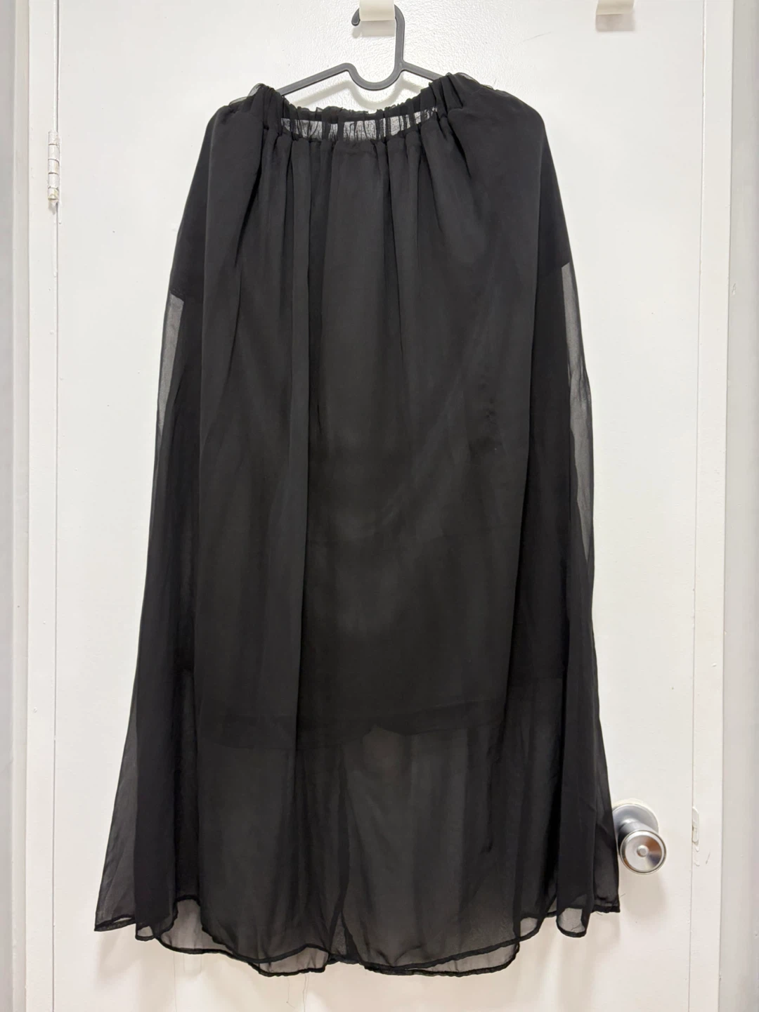 Black Sheer Skirt with pockets