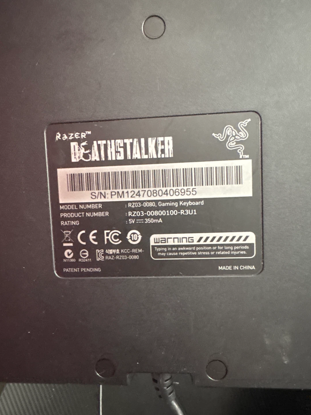 Razer DeathStalker Gaming Keyboard - photo 2