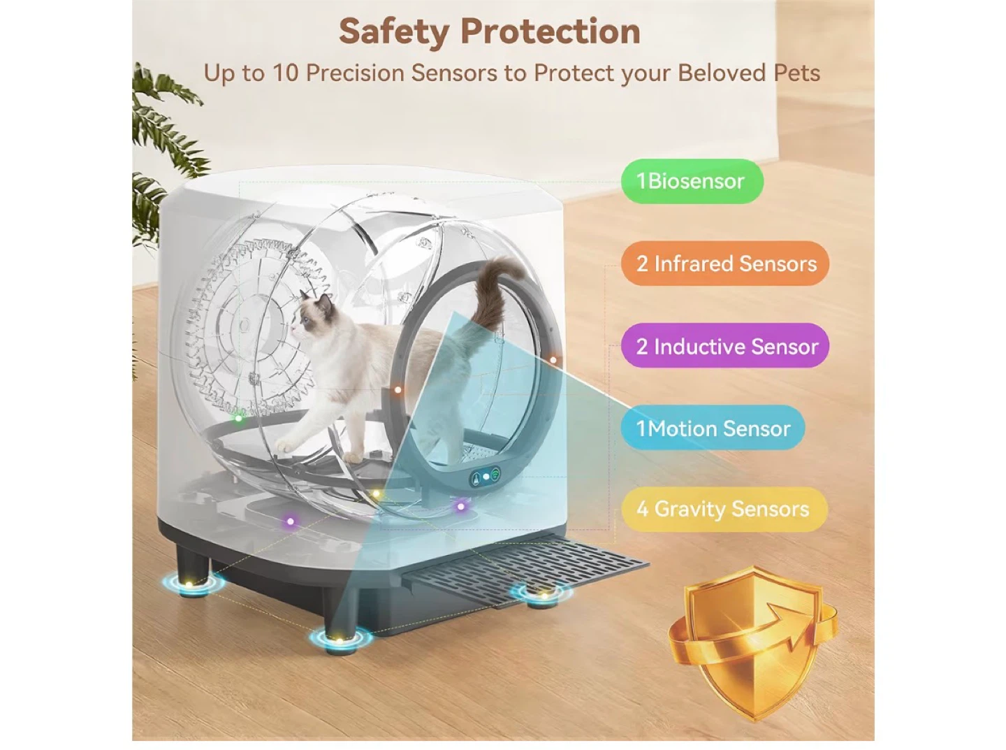 Automatic Cat Litter Box - Large Capacity 90L, Smart App Control - photo 2