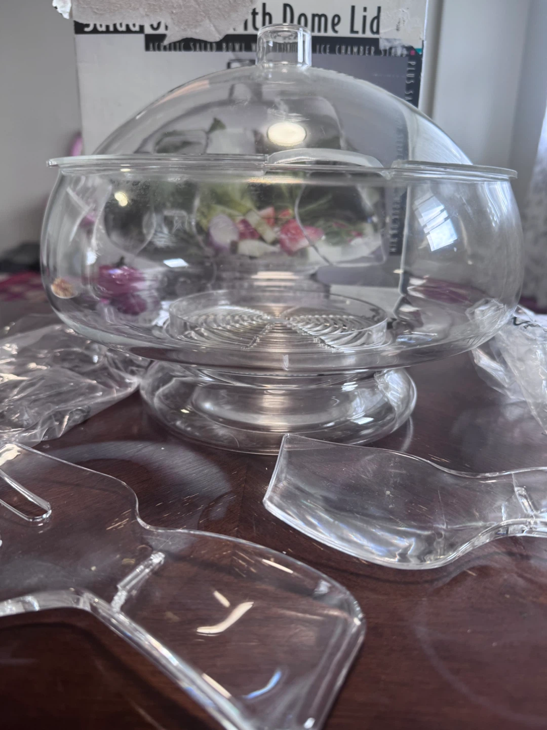 Prodyne Salad On Ice Acrylic Bowl with Dome Lid - photo 2