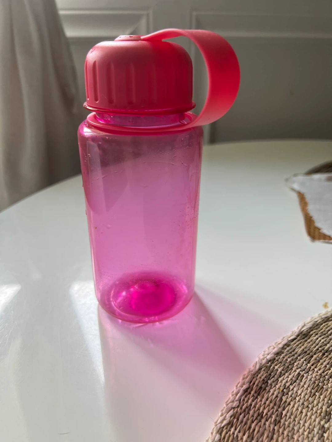 Pink Water Bottle with Strap