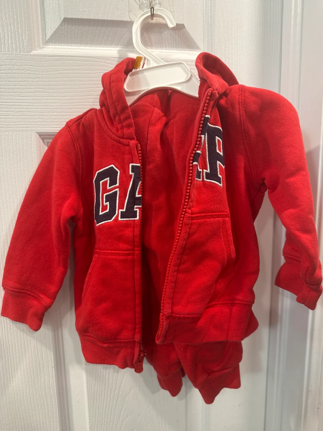 Baby GAP Red Hoodie and Pants Set 18-24 Months