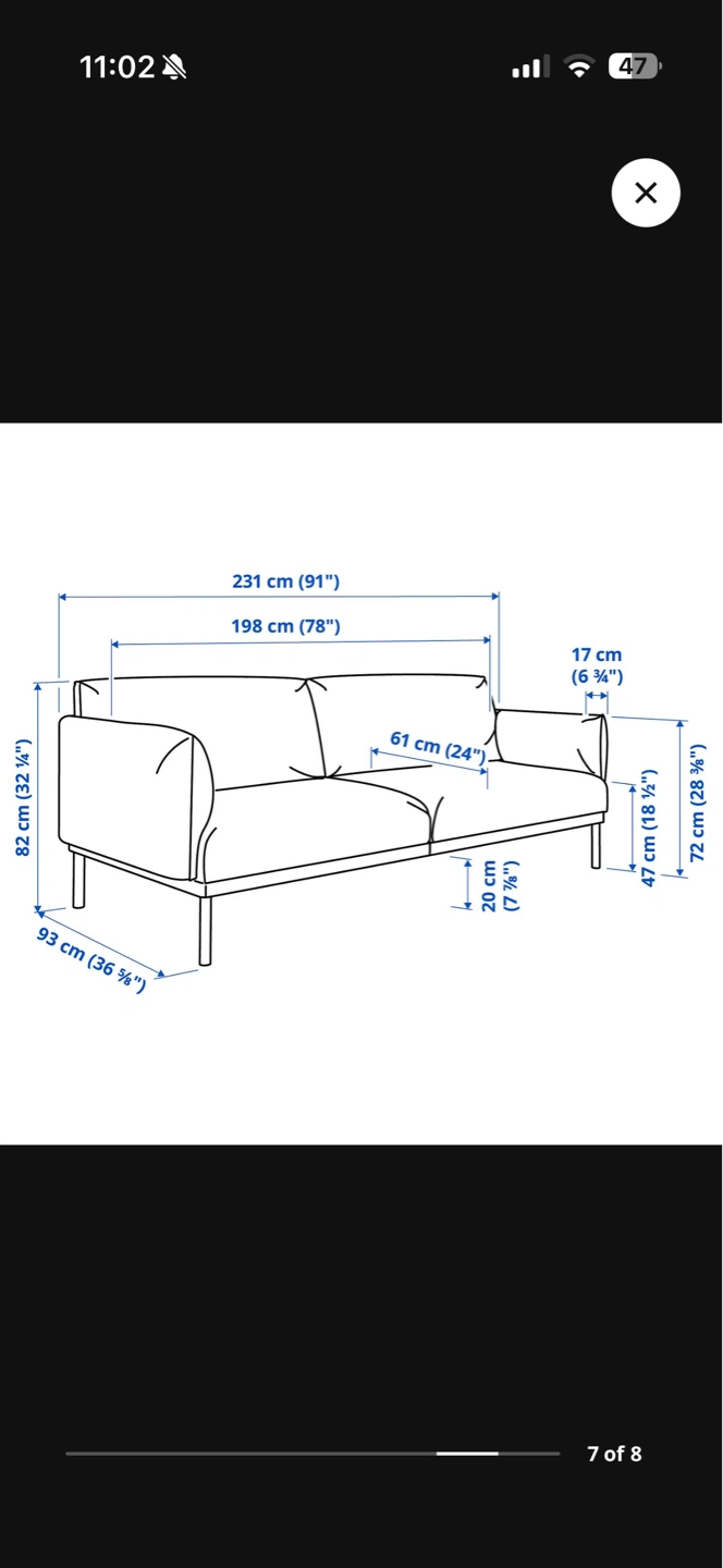 IKEA KIVIK Sofa - Dark Red - photo 3