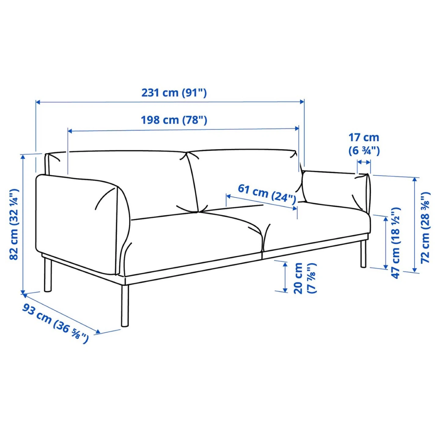 IKEA KIVIK Sofa - Dark Red - photo 2