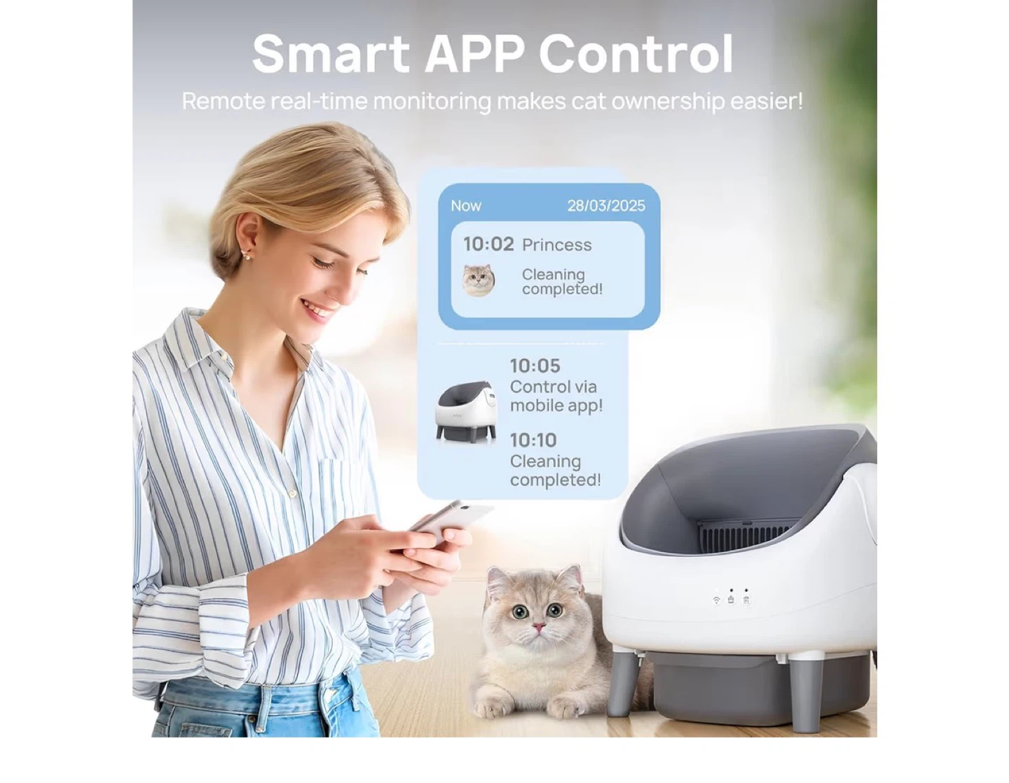 Smart Automatic Cat Litter Box with APP Control - photo 4