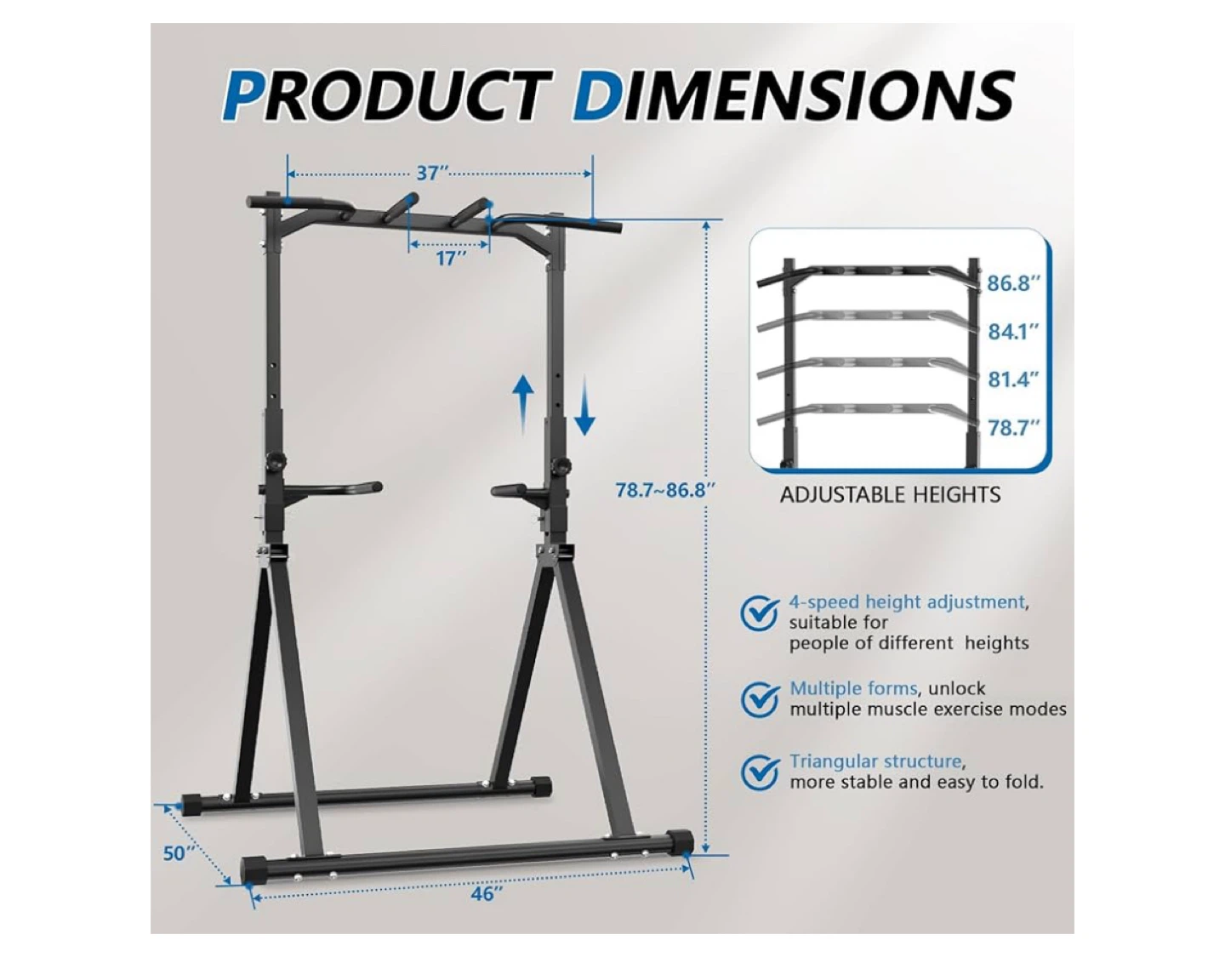 Power Tower Pull Up Dip Station - photo 2