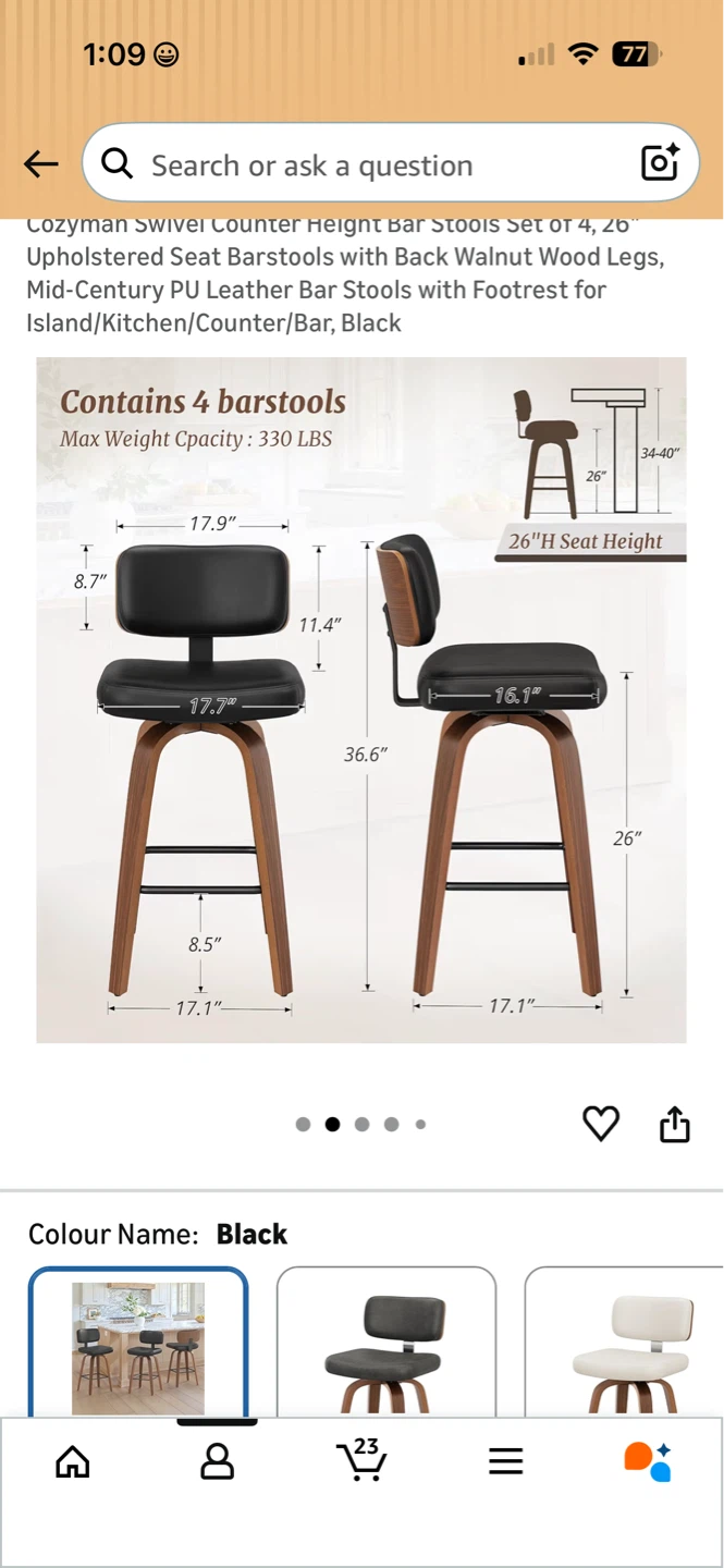 Brand new bar stools - accepting best offer - photo 5