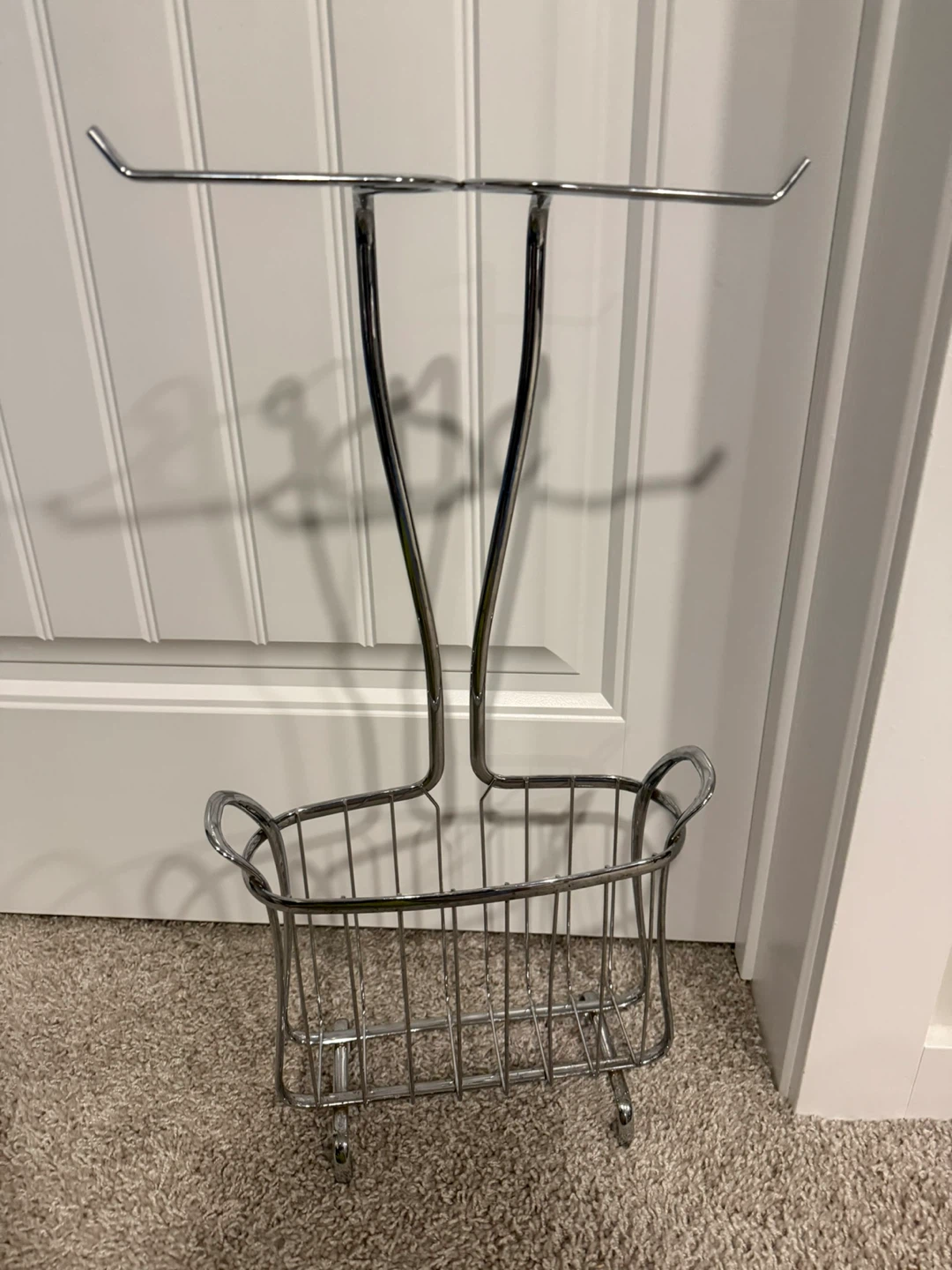 Chrome Double Toilet Paper Holder with Basket - photo 2